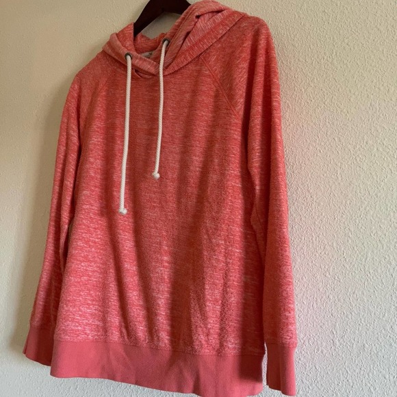 Stem Nordstrom Salmon Textured Double Hoodie Pullover - Picture 1 of 7